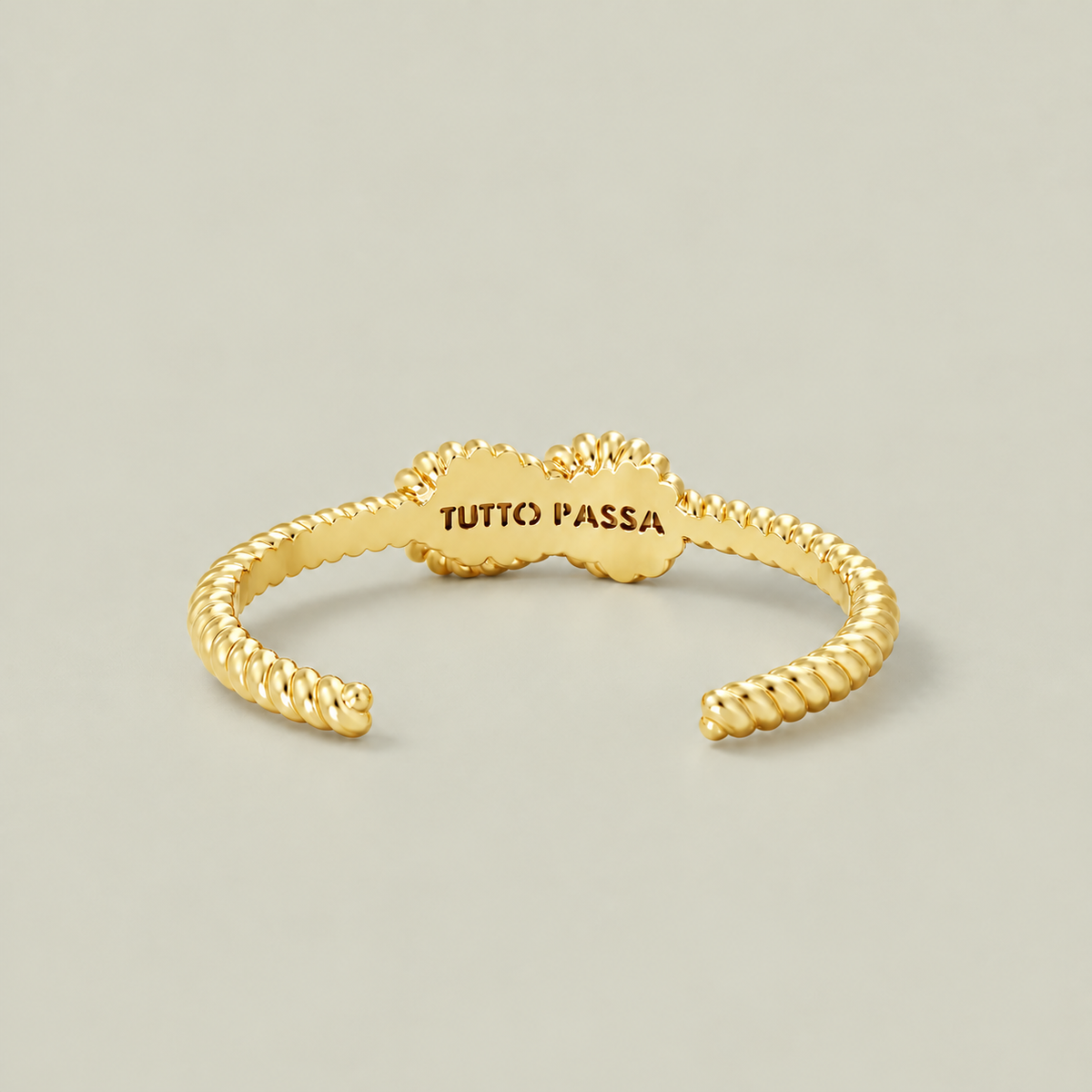 KNOT CUFF Gold – maritimt armbånd i genanvendt messing