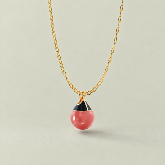 BUOY NECKLACE Gold – halskæde med bøjevedhæng i guldbelagt messing