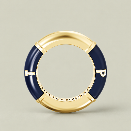 Detalje af LIFEBUOY BANGLE Gold formet som en redningskrans