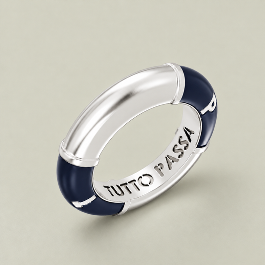 LIFEBUOY BANGLE Silver – sølvbelagt armbånd med emalje