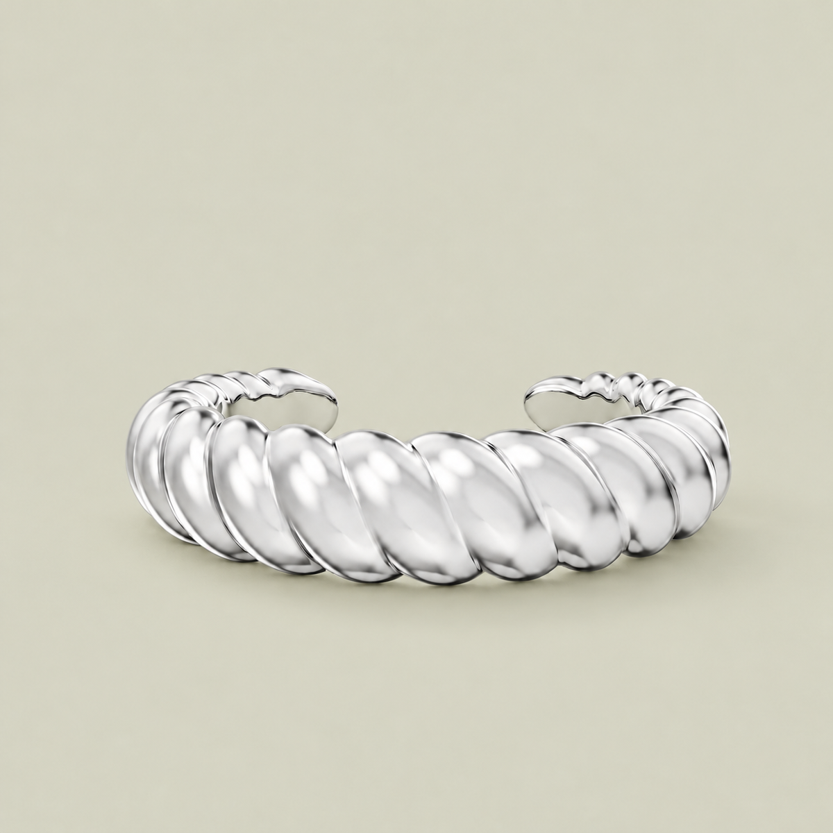 ROPE CUFF Silver – råt maritimt statement-armbånd