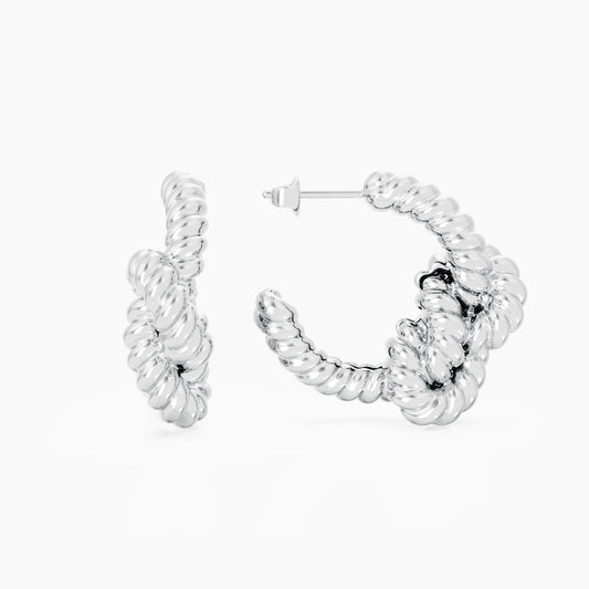 KNOT HOOPS silver